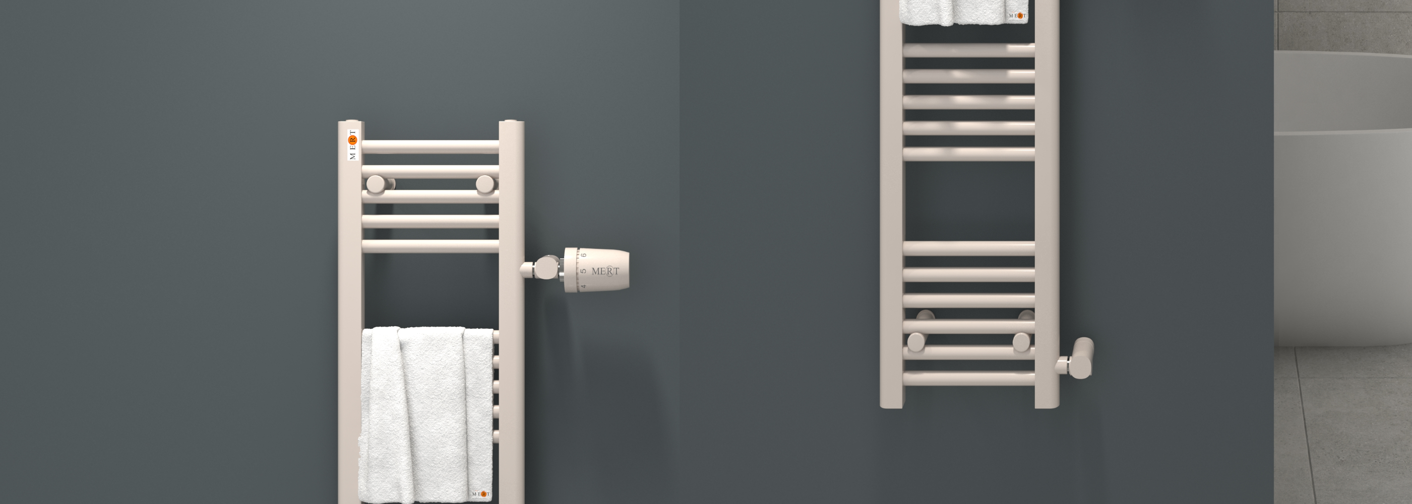 Badheizkörper mit Seitenanschluss