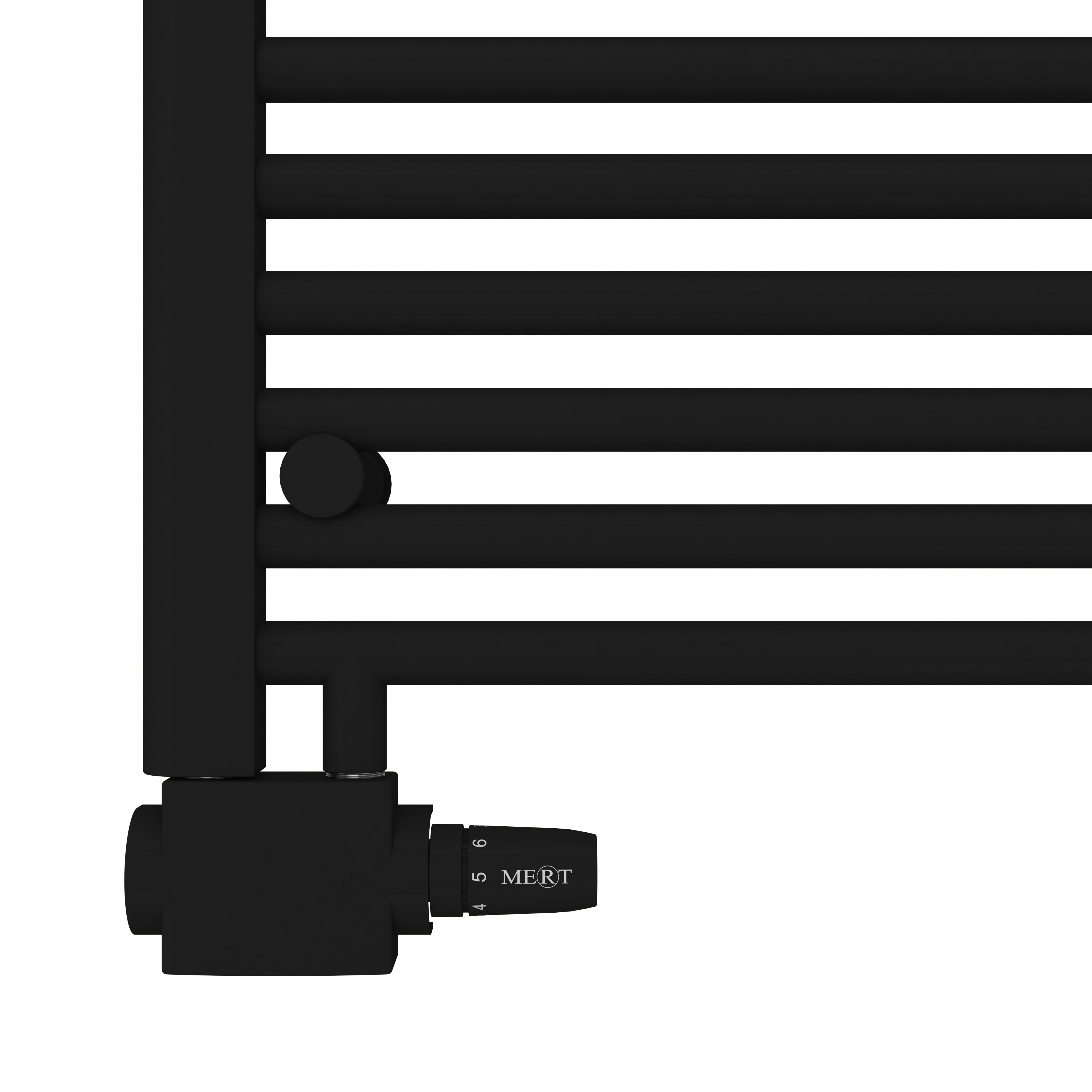 Badheizkörper Austausch AU mit Seitenanschluss Schwarz - Mert-Radiator GmbH