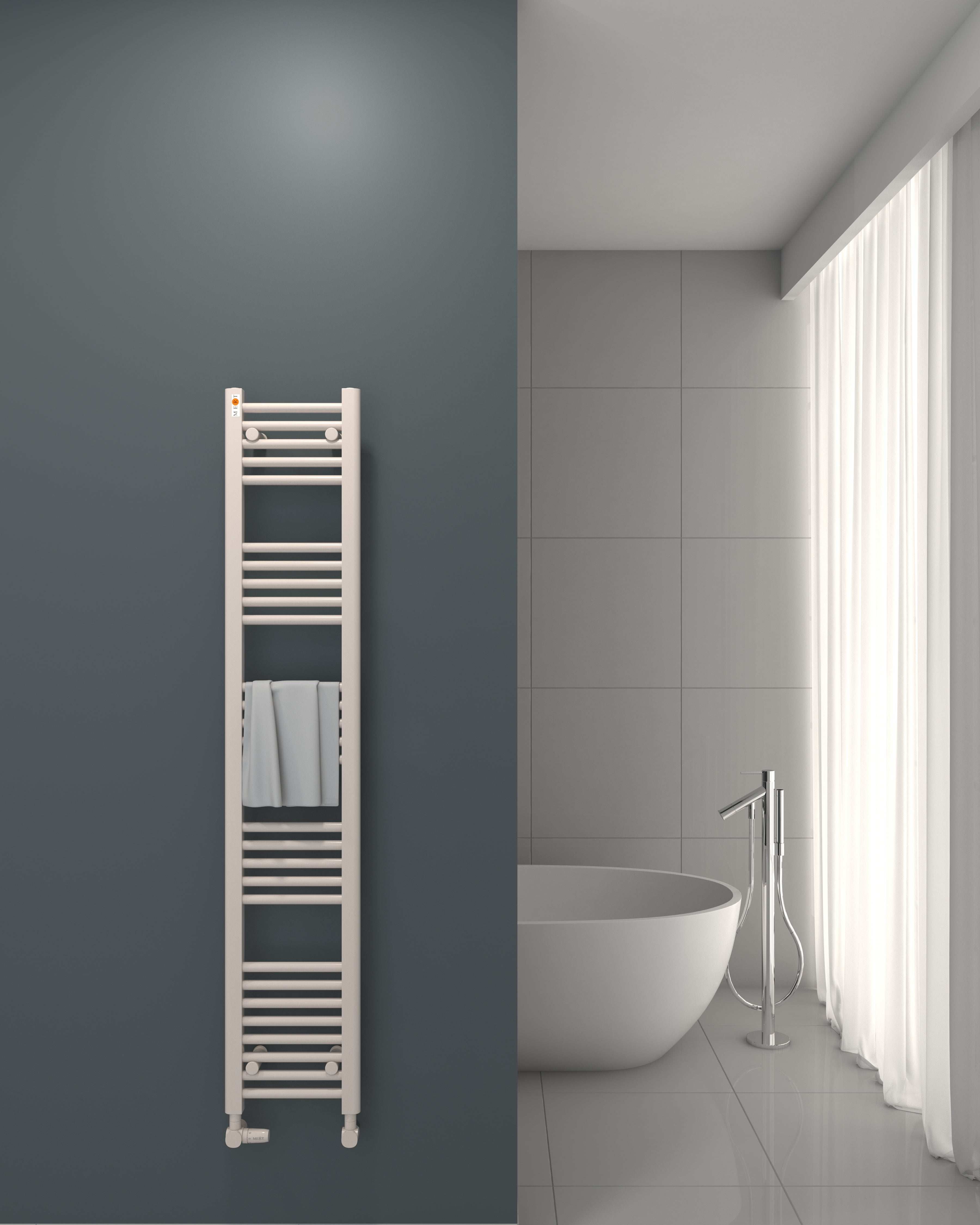Badheizkörper Austausch S mit Seitenanschluss Weiß