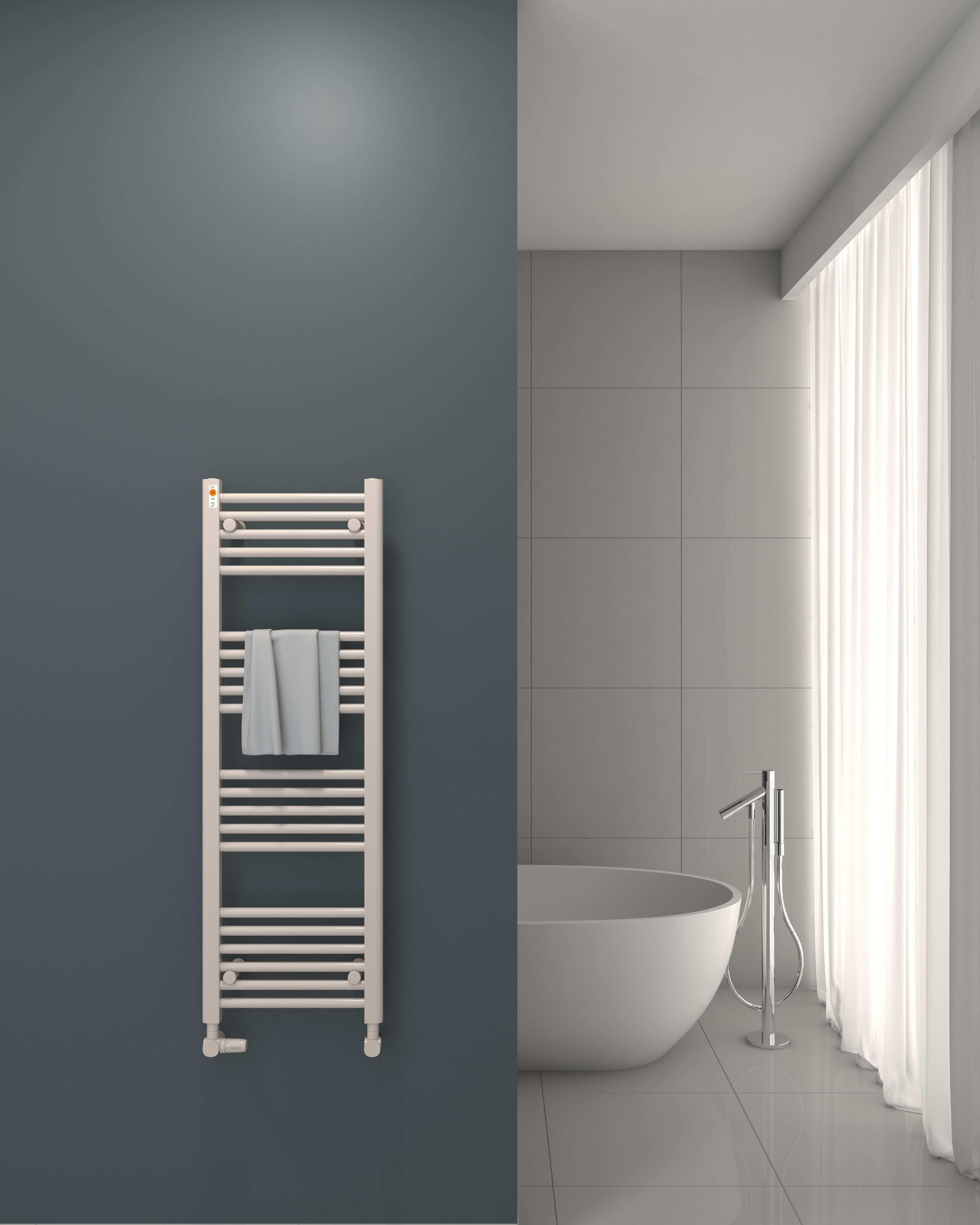 Badheizkörper Austausch S mit Seitenanschluss Weiß