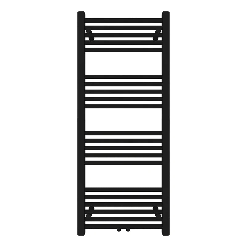 Badheizkörper mit Mittelanschluss Comfort Schwarz Gerade