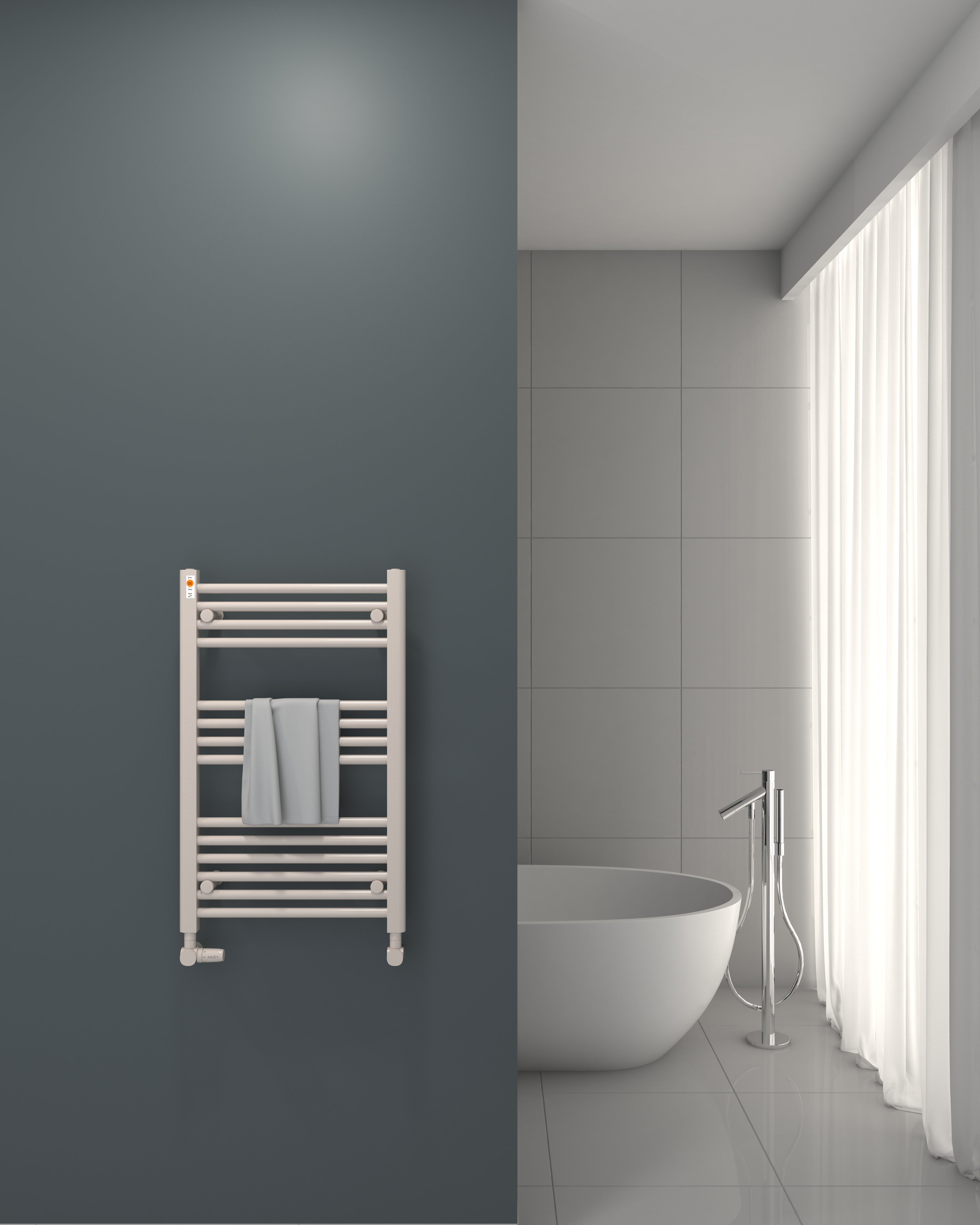 Badheizkörper Austausch S mit Seitenanschluss Weiß