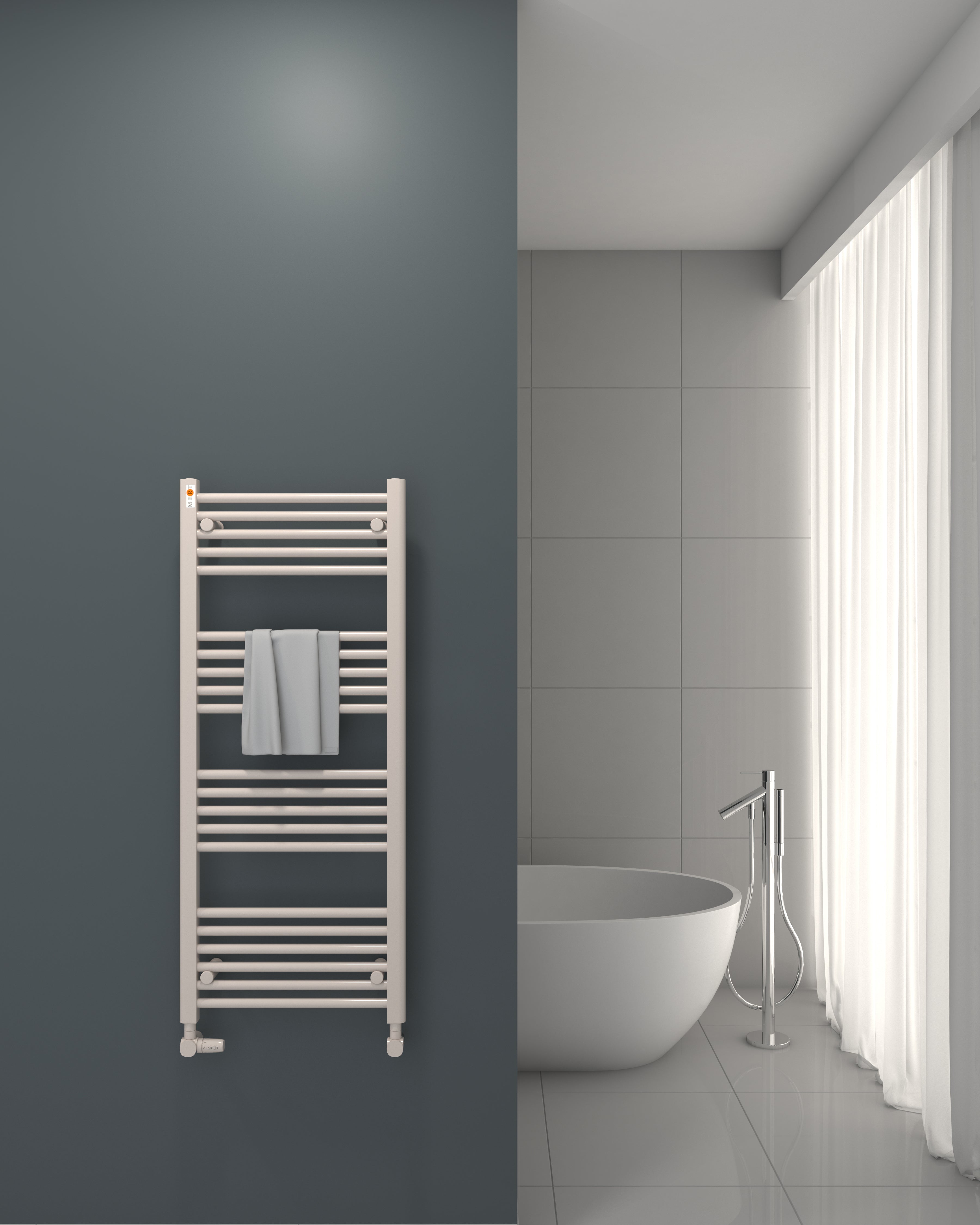 Badheizkörper Austausch S mit Seitenanschluss Weiß