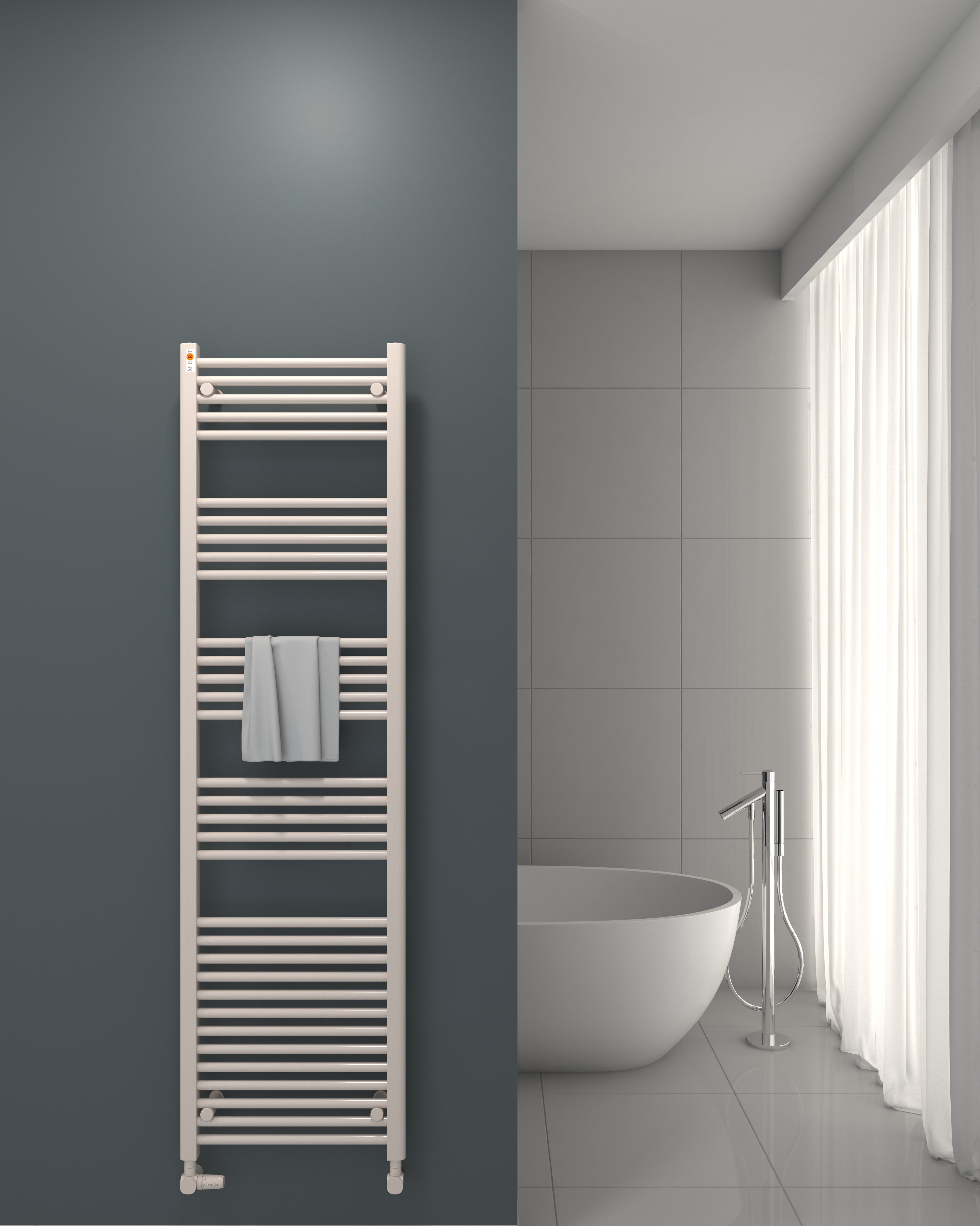 Badheizkörper Austausch S mit Seitenanschluss Weiß