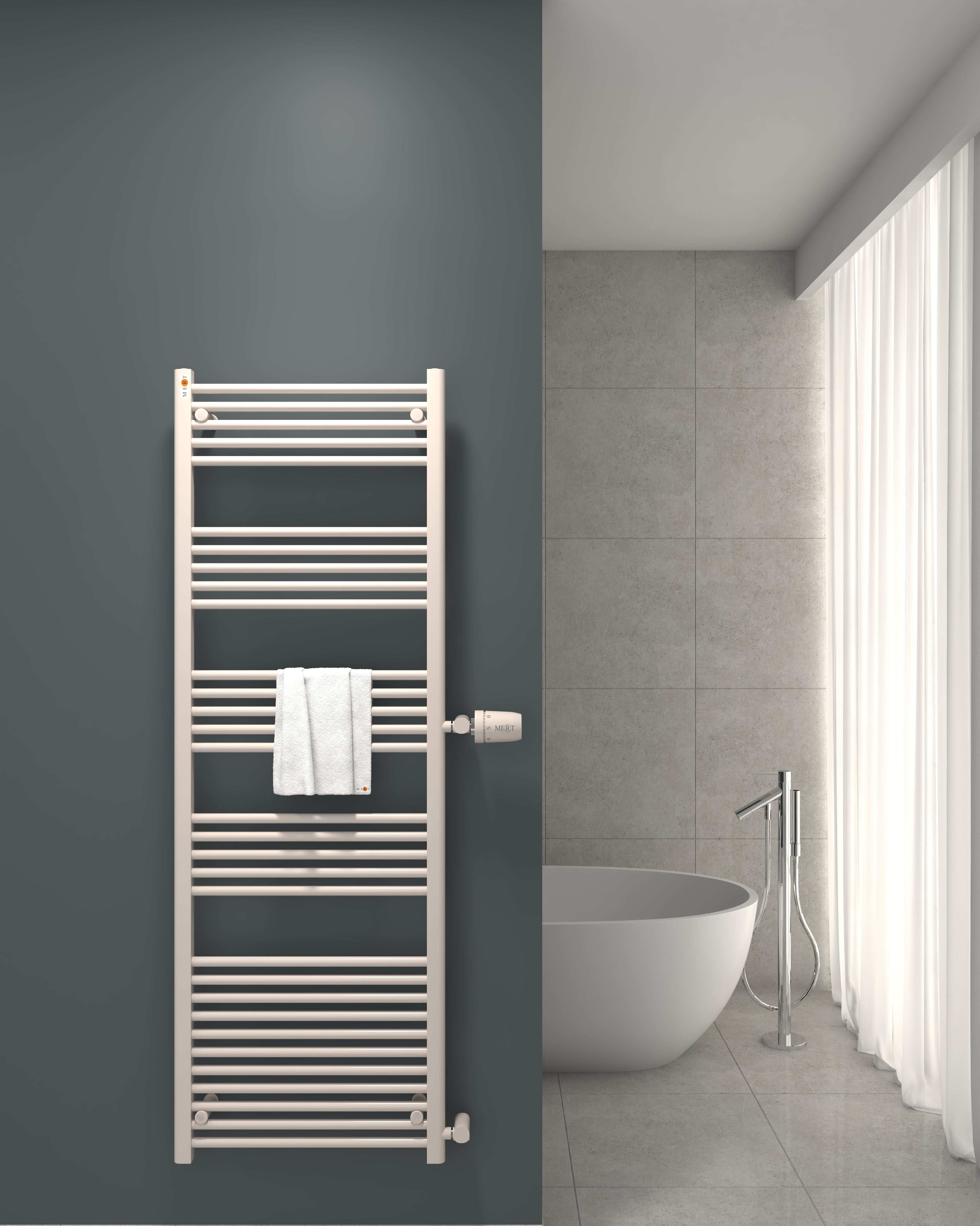 Badheizkörper Austausch ASR mit Seitenanschluss Weiß