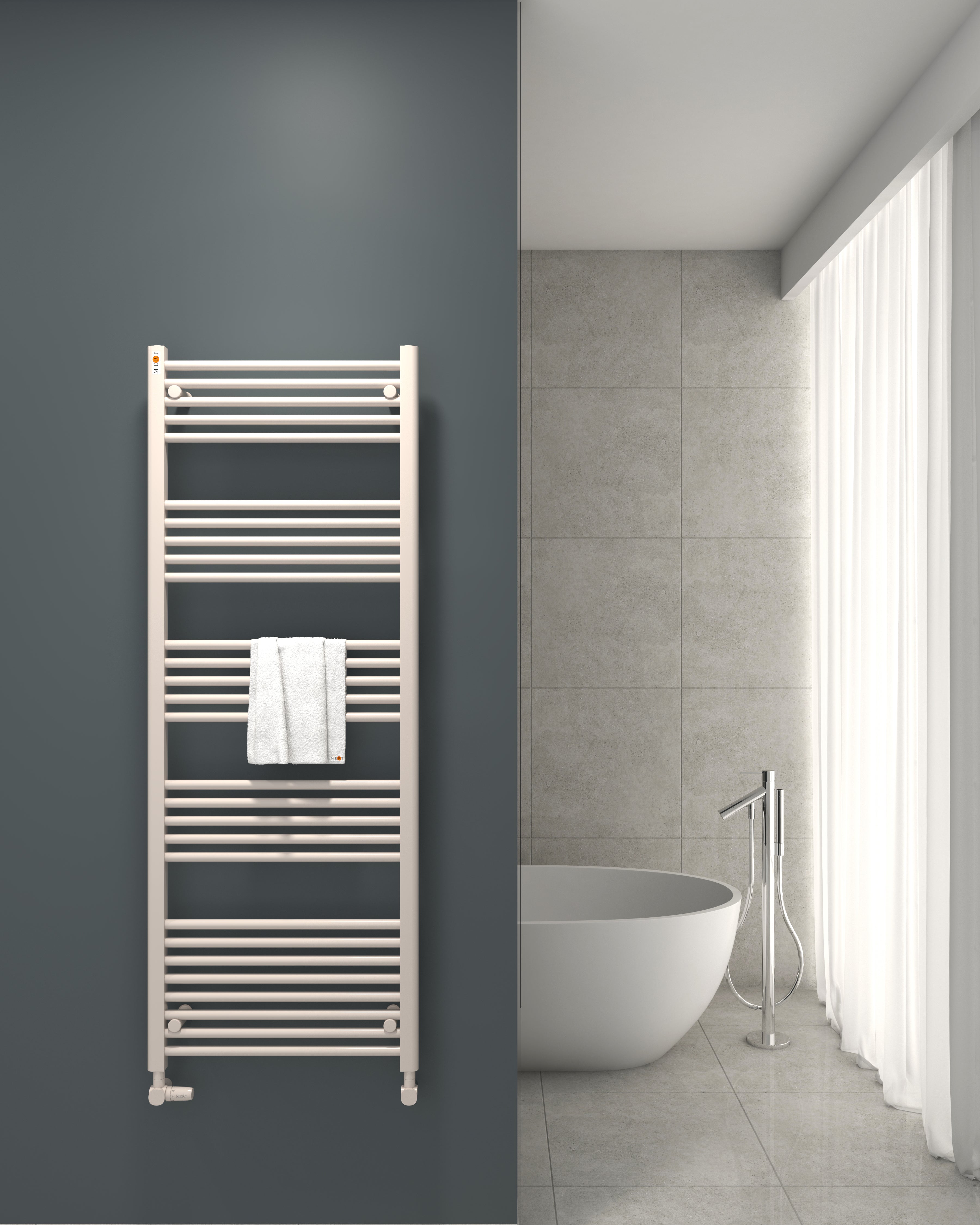 Badheizkörper Austausch S mit Seitenanschluss Weiß