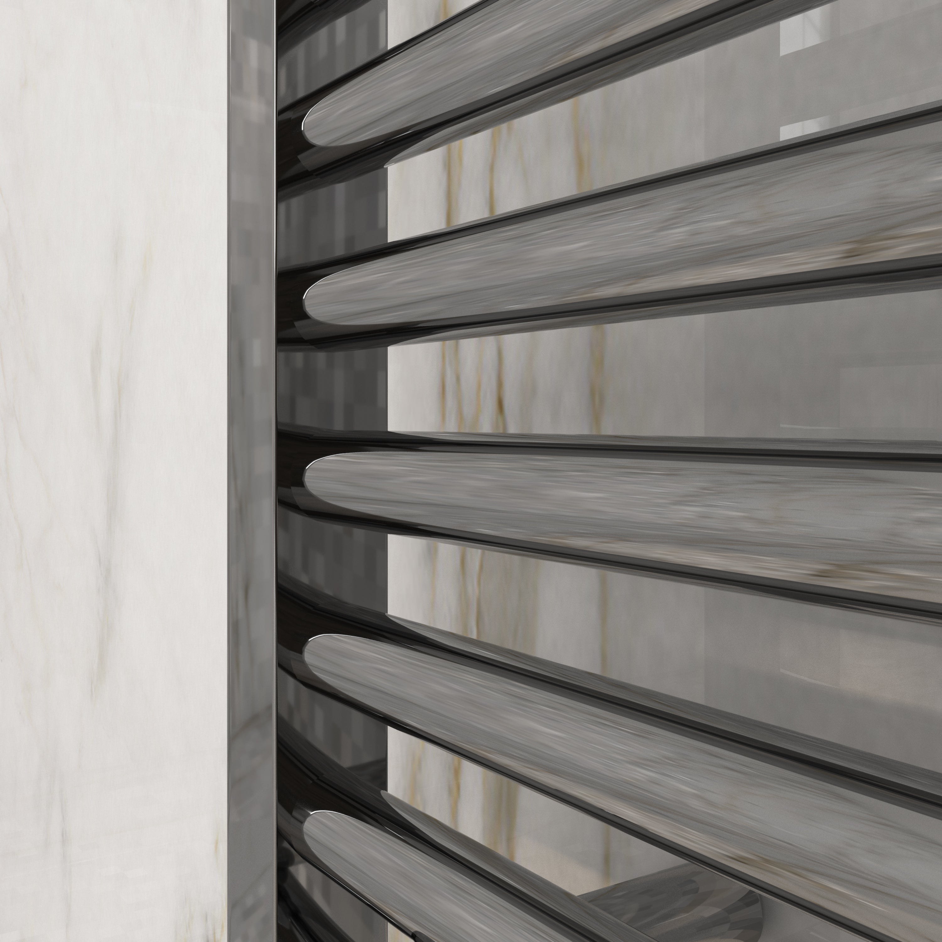 Badheizkörper mit Mittelanschluss Comfort Chrom Gebogen