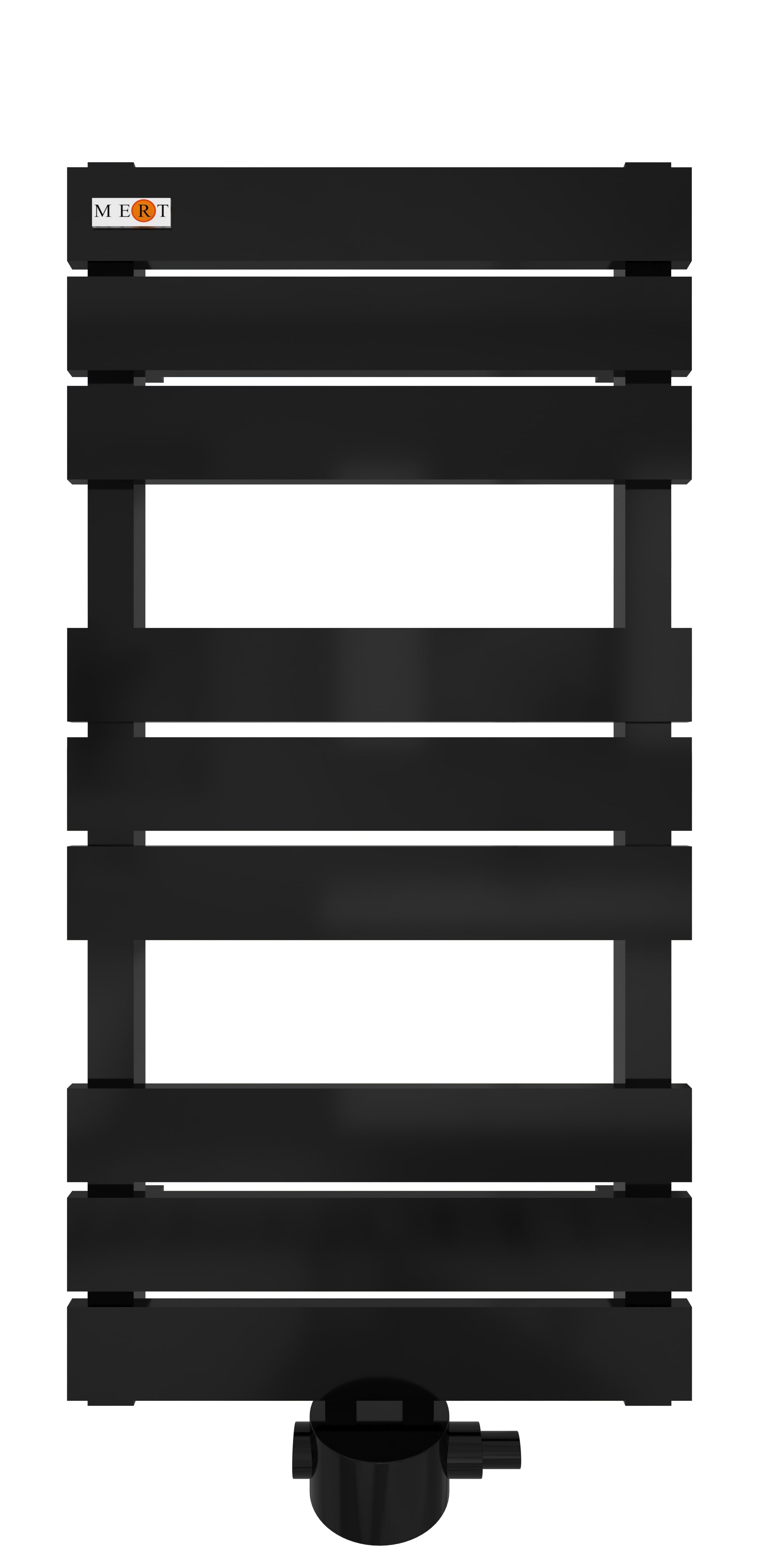 Badheizkörper Flacho mit Mittelanschluss Schwarz