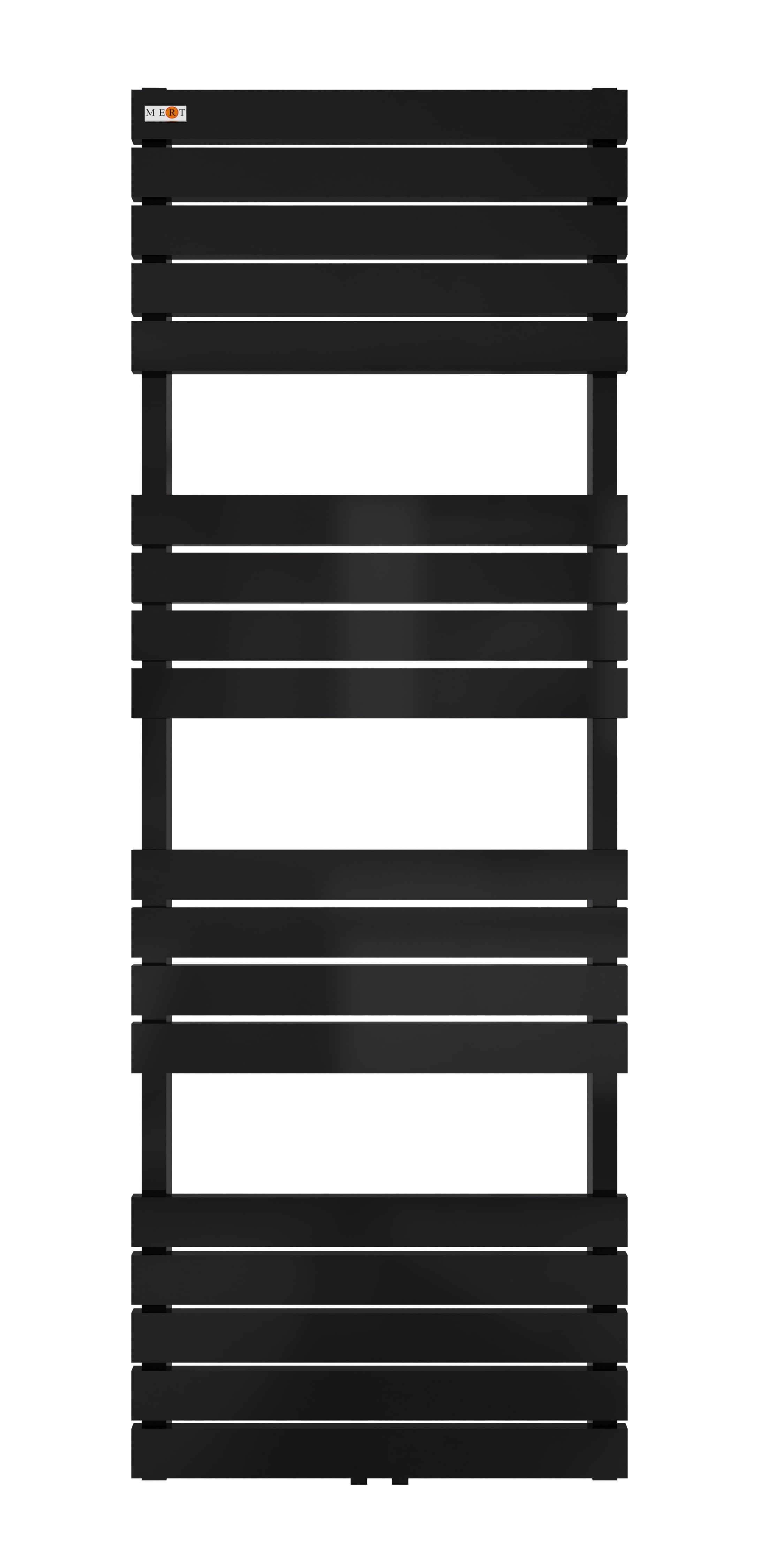 Badheizkörper Flacho mit Mittelanschluss Schwarz