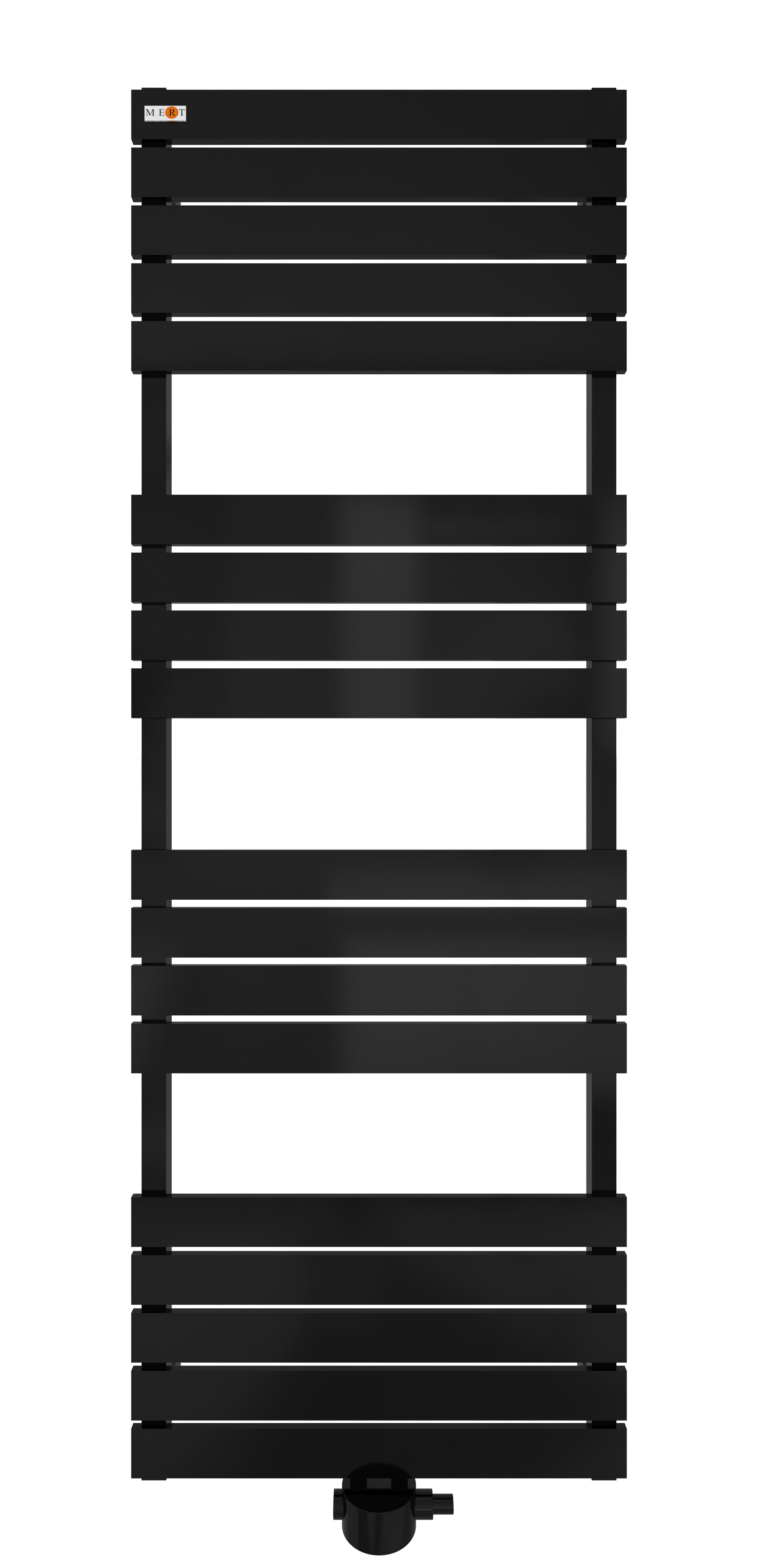 Badheizkörper Flacho mit Mittelanschluss Schwarz