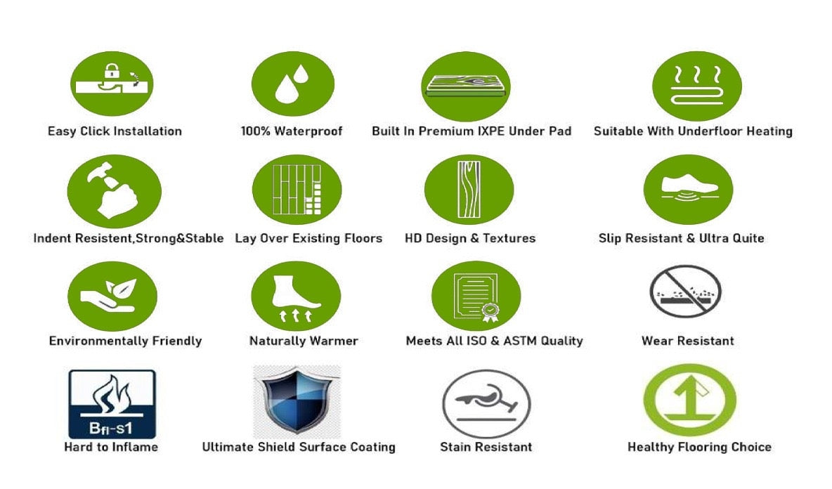 MERT Hart Vinyl Bodenbelag, Modell Holzoptik BREMEN, inkl. integrierte Trittschalldämmung, 0,55 mm, Nutzungsklasse 33, TOP Qualität