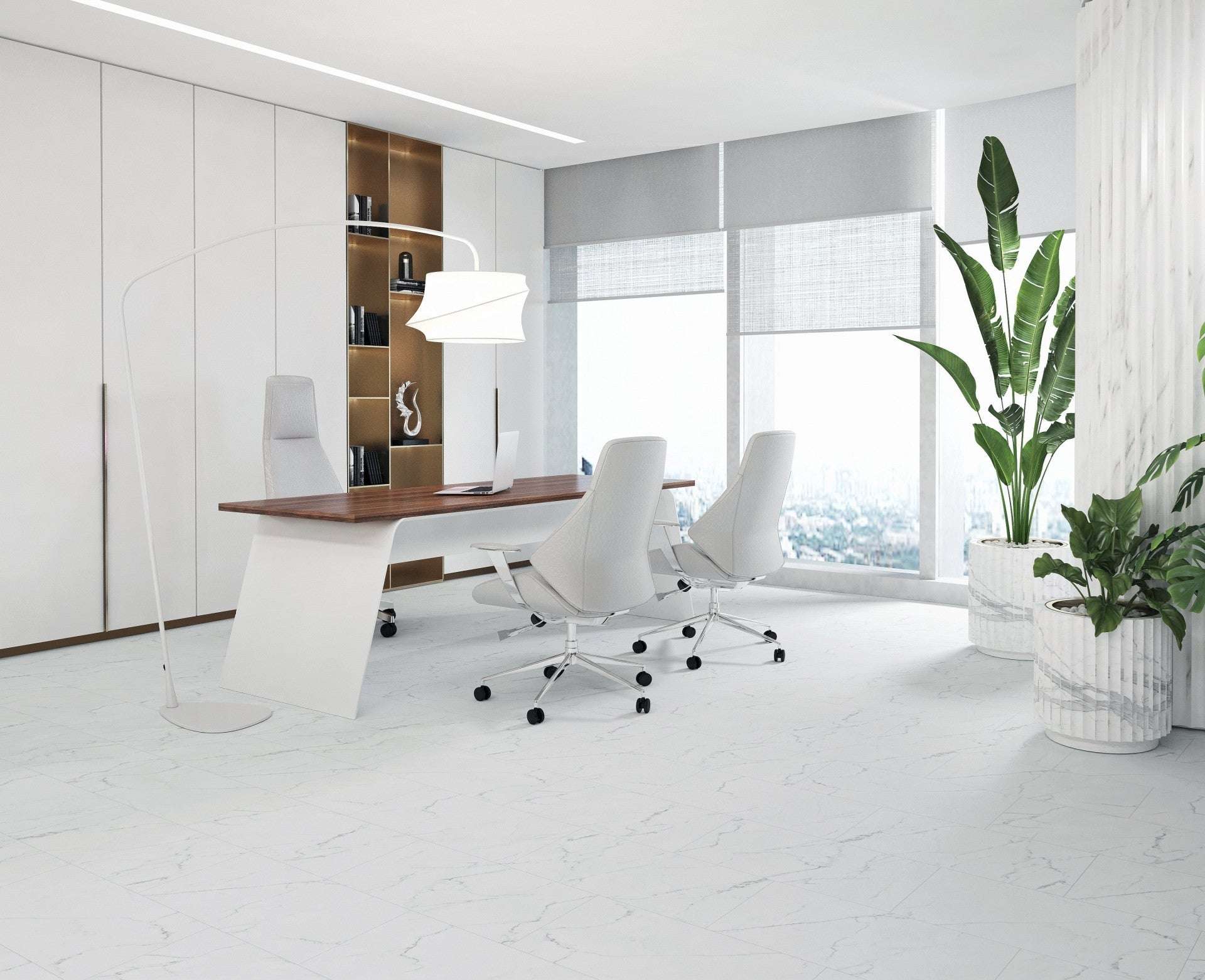 MERT Hart Vinyl Bodenbelag, Modell Marmoroptik HAMBURG, inkl. integrierte Trittschalldämmung, 0,55 mm, Nutzungsklasse 33, TOP Qualität