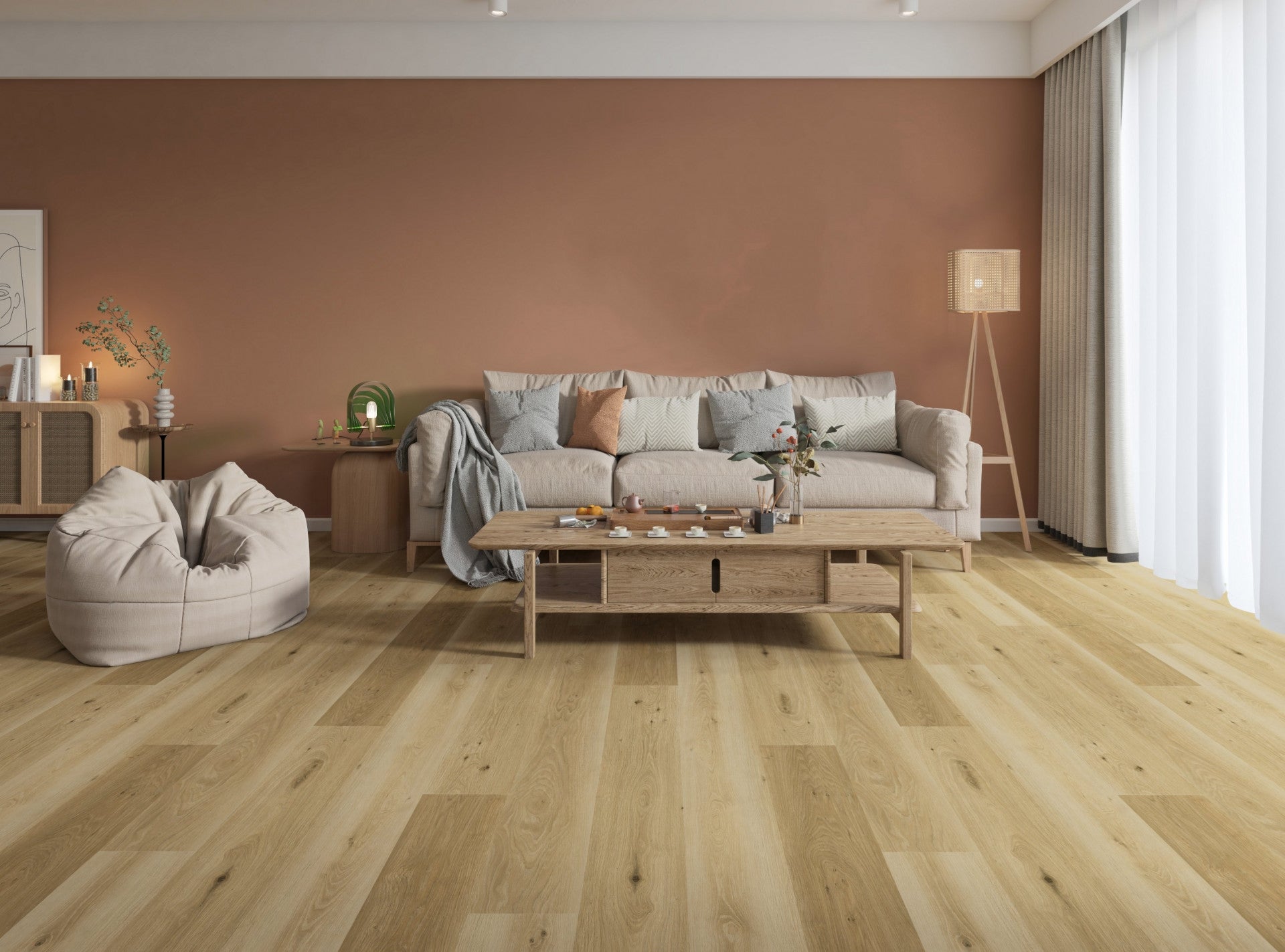 MERT Hart Vinyl Bodenbelag, Modell Holzoptik BREMEN, inkl. integrierte Trittschalldämmung, 0,55 mm, Nutzungsklasse 33, TOP Qualität