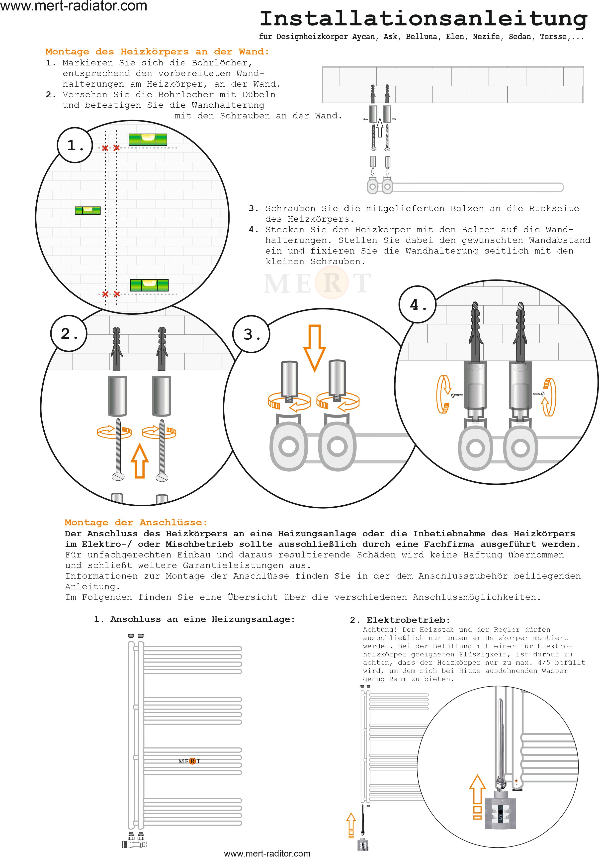 Mert Design Badheizkörper Modell Aycan Chrom