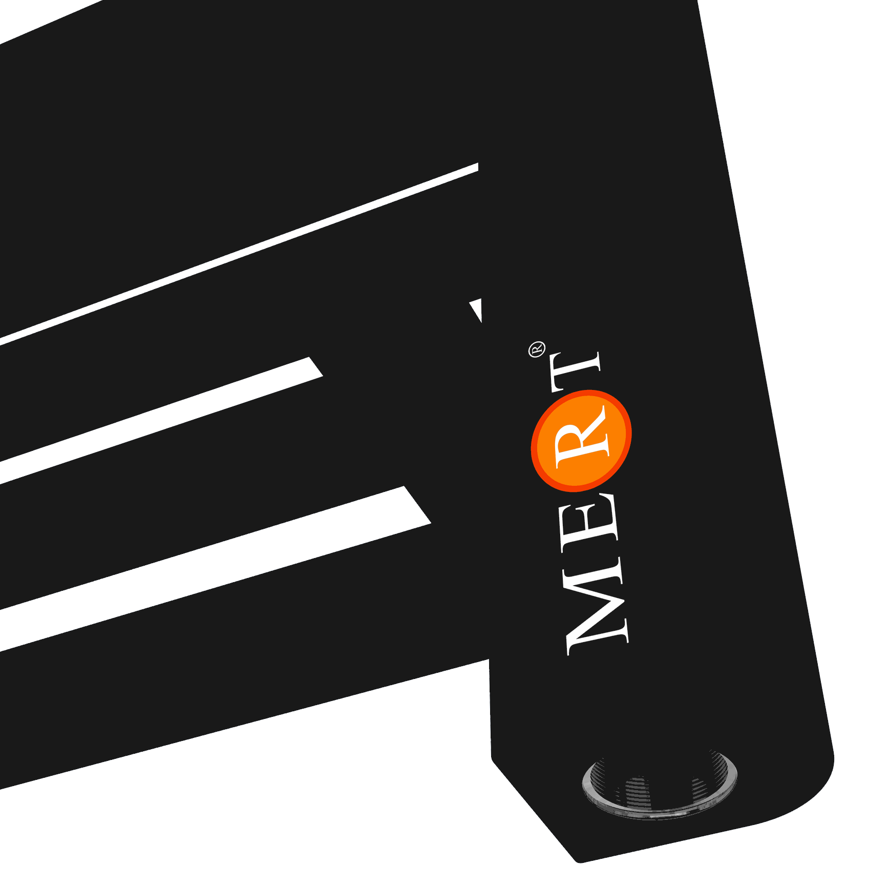 Badheizkörper mit Mittelanschluss Comfort Schwarz Gerade