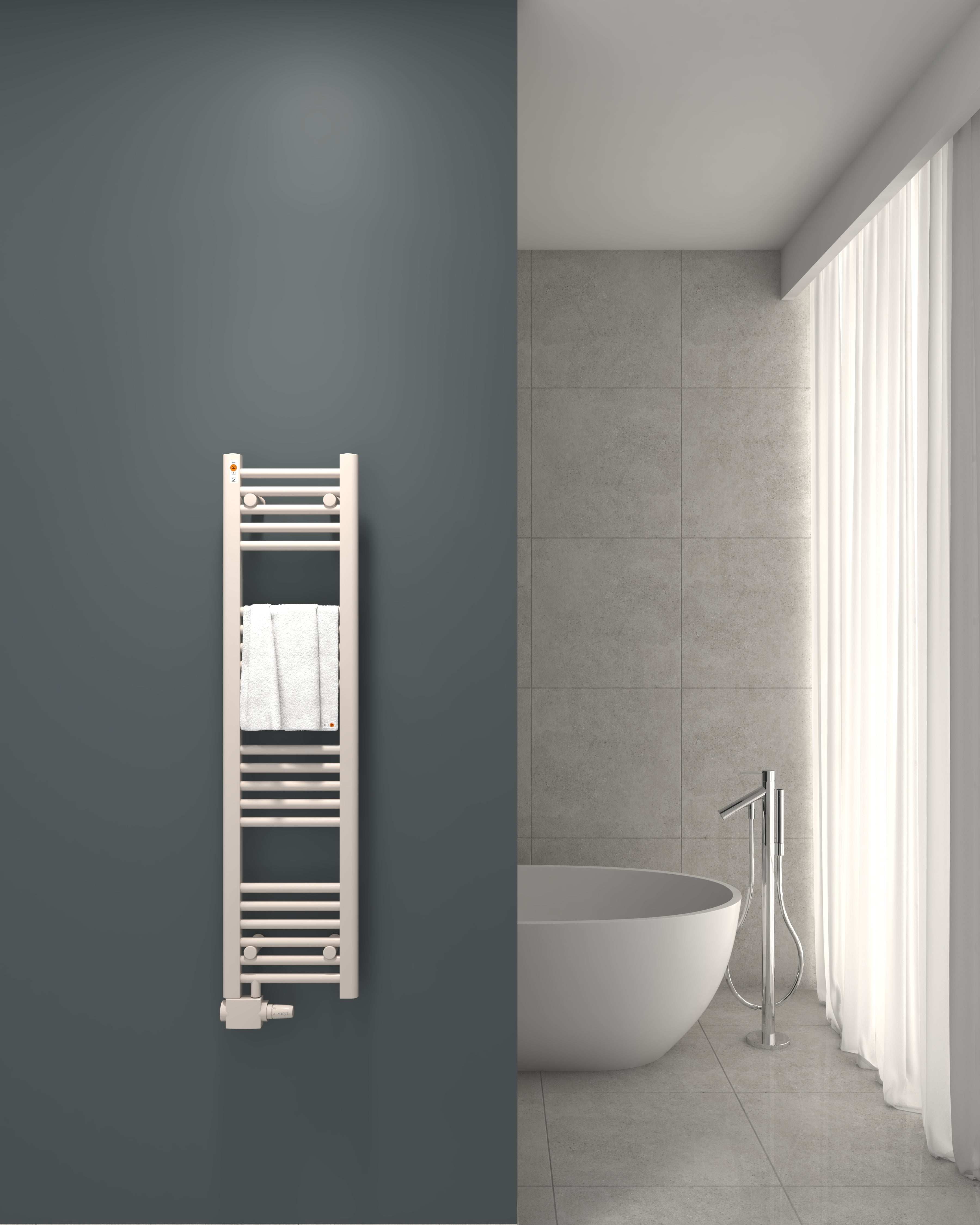 Badheizkörper Austausch AU mit Seitenanschluss Weiß