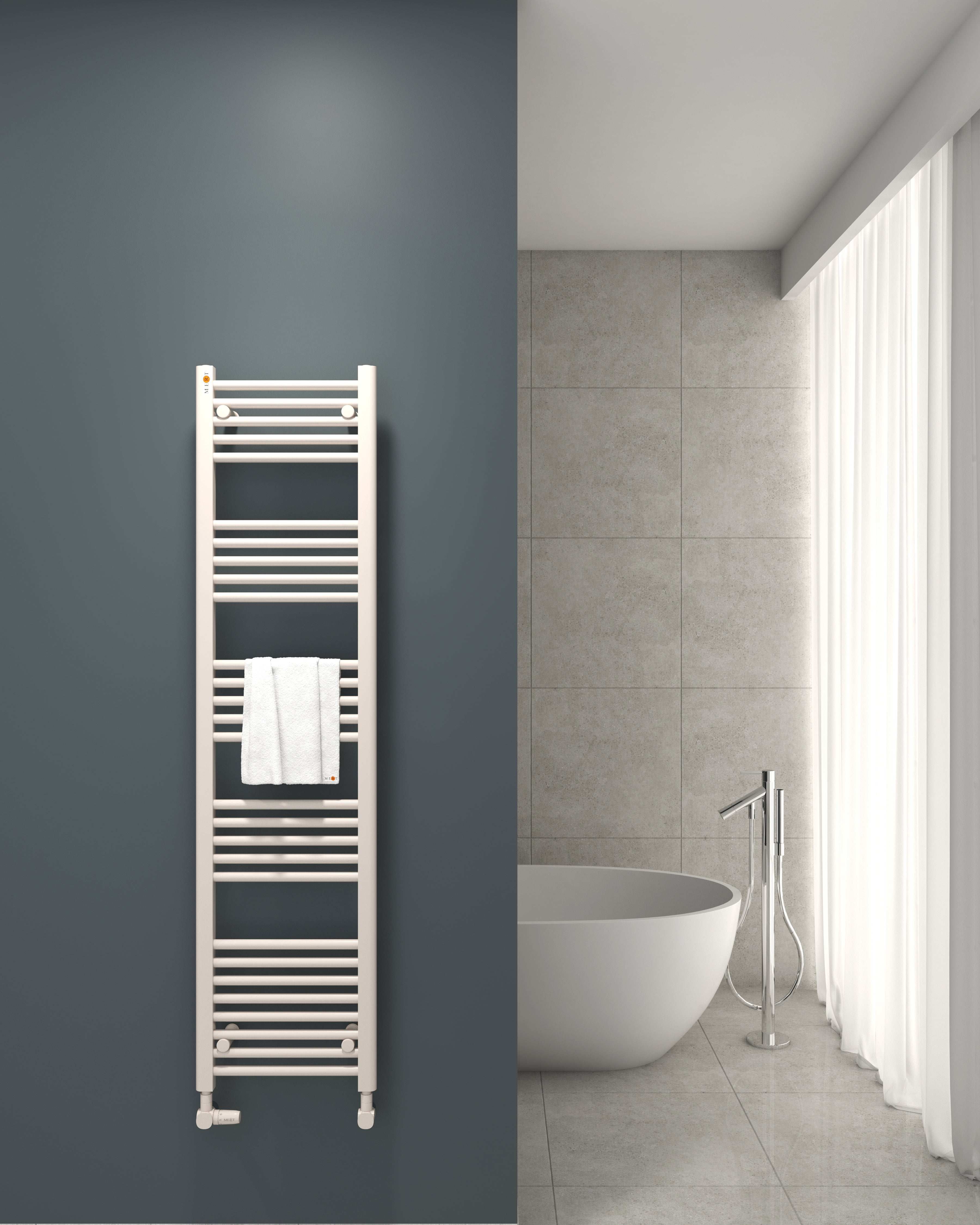 Badheizkörper Austausch S mit Seitenanschluss Weiß