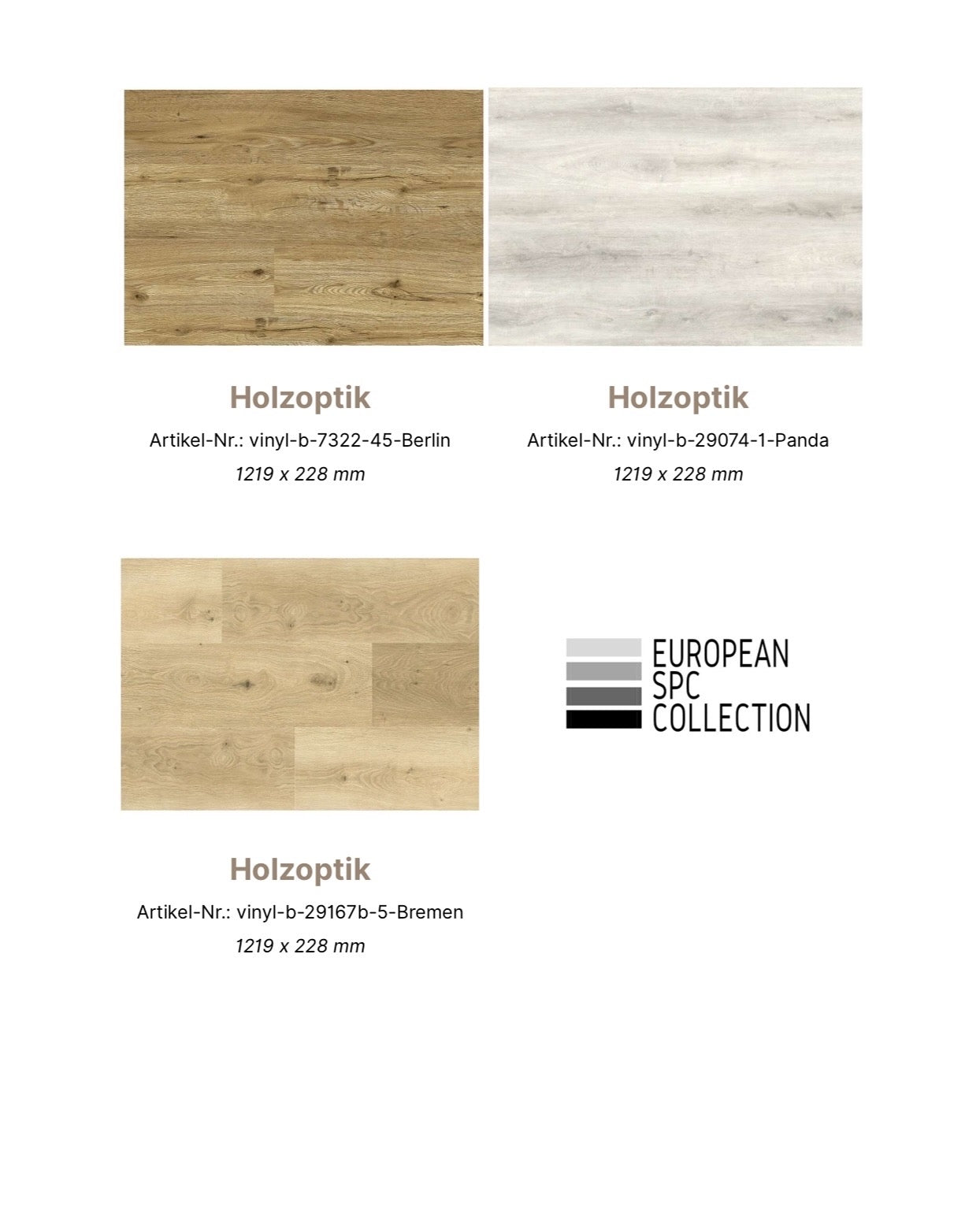 MERT Hart Vinyl Bodenbelag, Modell Holzoptik BERLIN, inkl. integrierte Trittschalldämmung, 0,55 mm, Nutzungsklasse 33, TOP Qualität