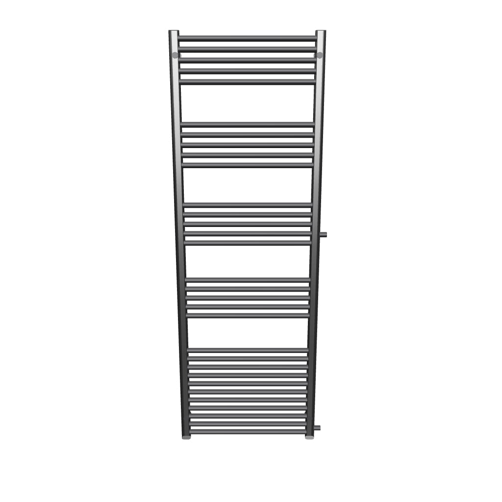 Badheizkörper Austausch ASR mit Seitenanschluss Schwarz 600 x 1750 mm – 3D-Ansicht