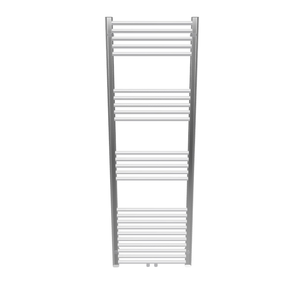 Badheizkörper mit Mittelanschluss Comfort Chrom Gerade 500 x 1500 mm – 3D-Ansicht