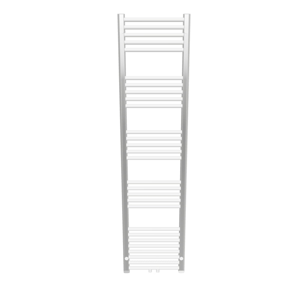 Badheizkörper Comfort Weiss mit Mittelanschluss 400 x 1600 mm – 3D-Ansicht