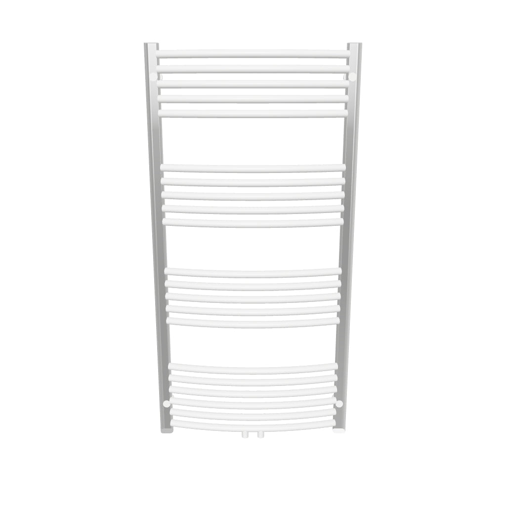 Badheizkörper mit Mittelanschluss Comfort Weiss Gebogen 600x1200 3D-Modell