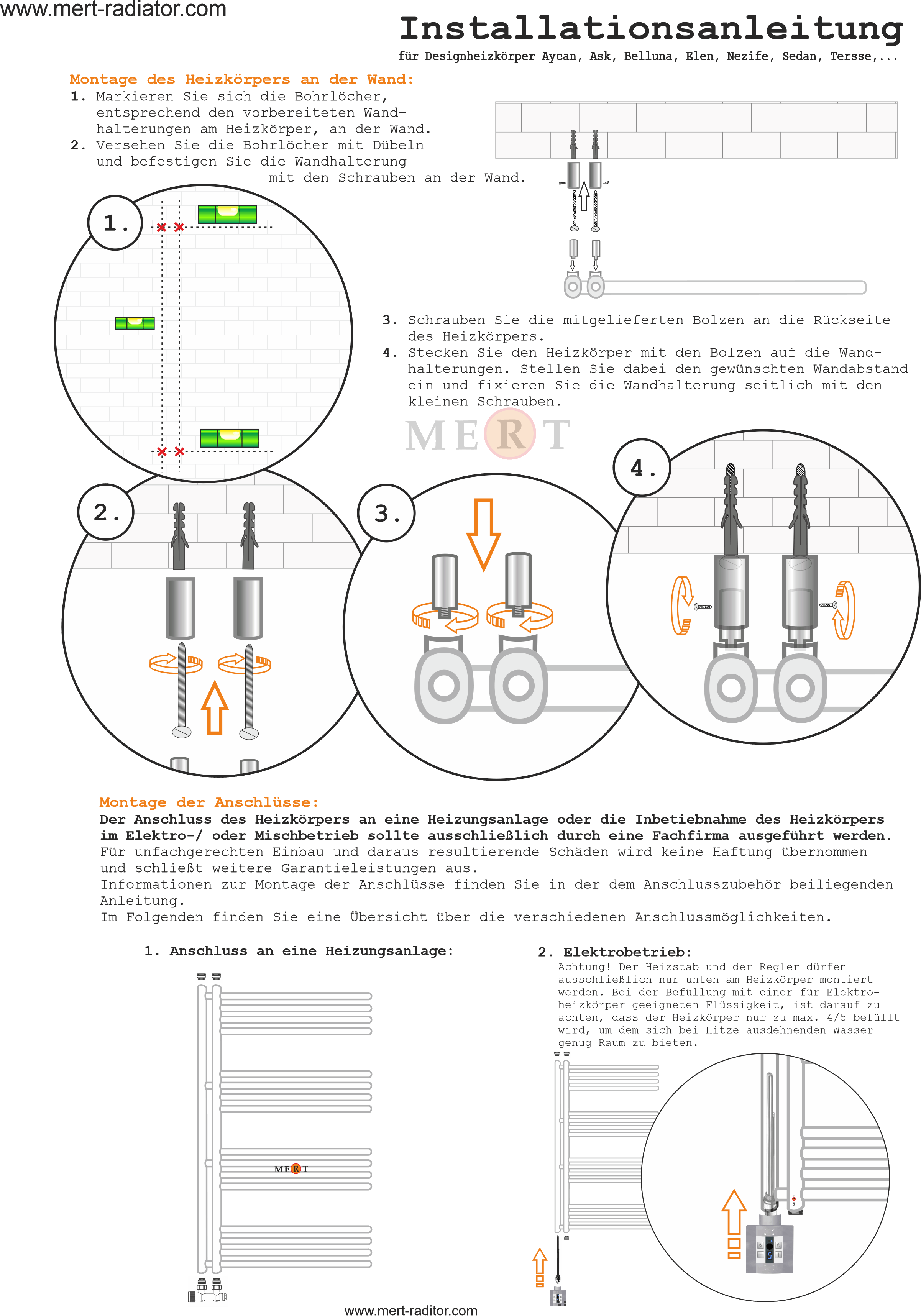 Mert Design Badheizkörper Modell Elen Chrom